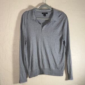 Banana Republic men’s luxury blend grey silk cashmere sweater size medium
